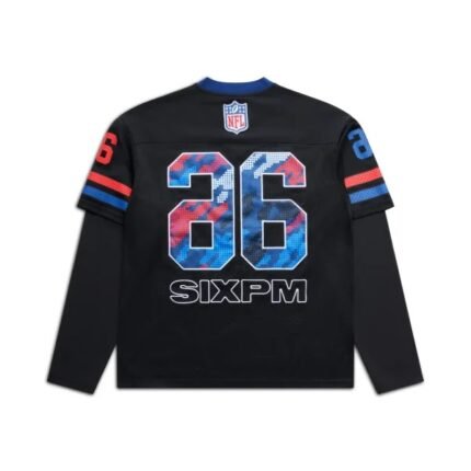 6PM Season NFL Layered Mesh Longsleeve Black