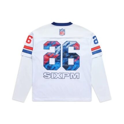 6PM Season NFL Layered Mesh Longsleeve White