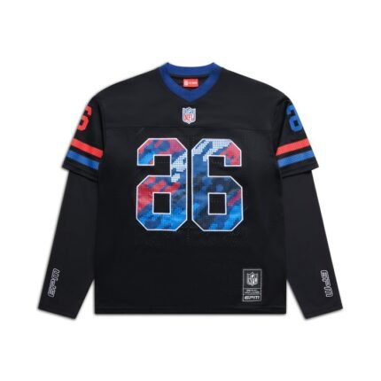 6PM Season NFL Layered Mesh Longsleeve Black