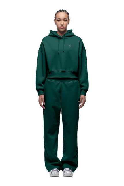6PM Season  WMNS CROPPED HOODIE EVERGREEN